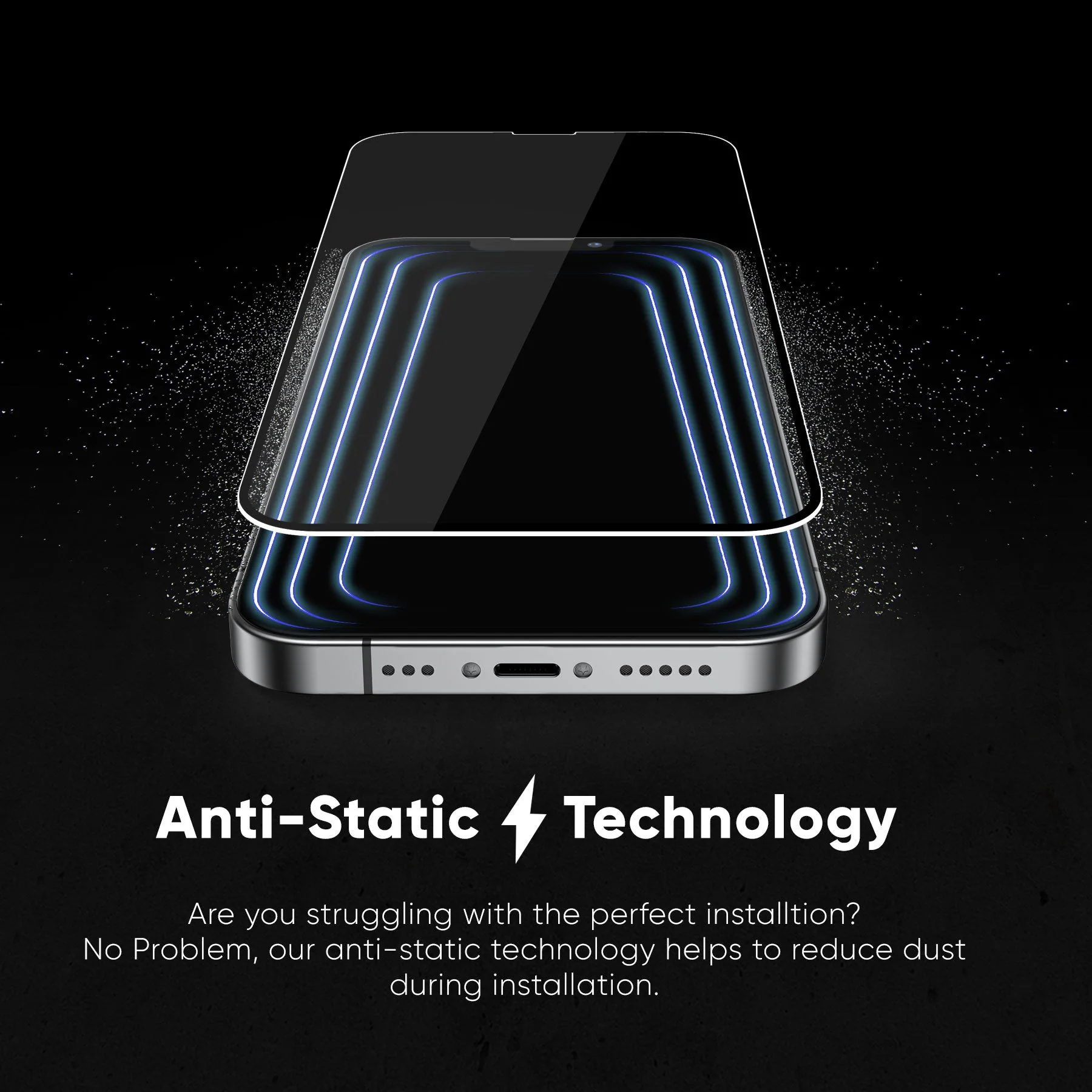 NanoArmour for iPhone 13 Pro Screen Protector Anti-Dust Edge-to-Edge - Image 2