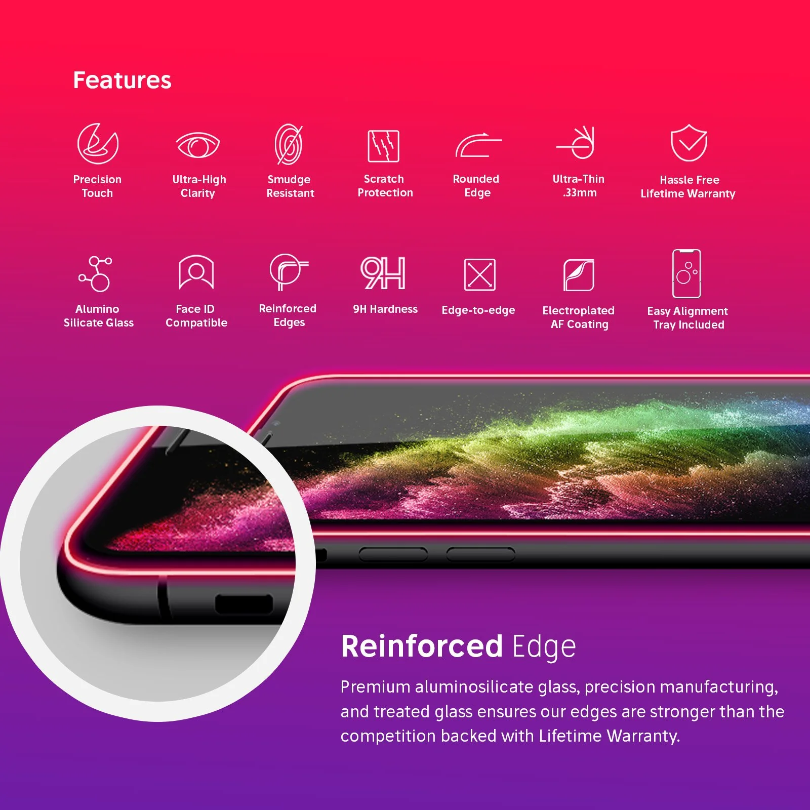NanoArmour 3D for iPhone 11 Screen Protector Edge-to-Edge - Image 3