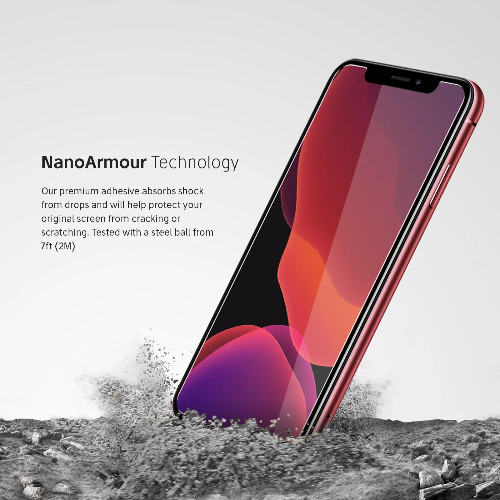 NanoArmour for iPhone 11 Tempered Glass Screen Protector Case Friendly - Image 4