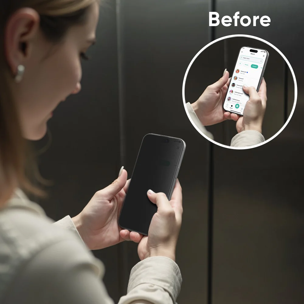 NanoArmour ONETIME PRO Privacy Anti Reflective 3D Infinity Edge – iPhone 17 Series - Image 5