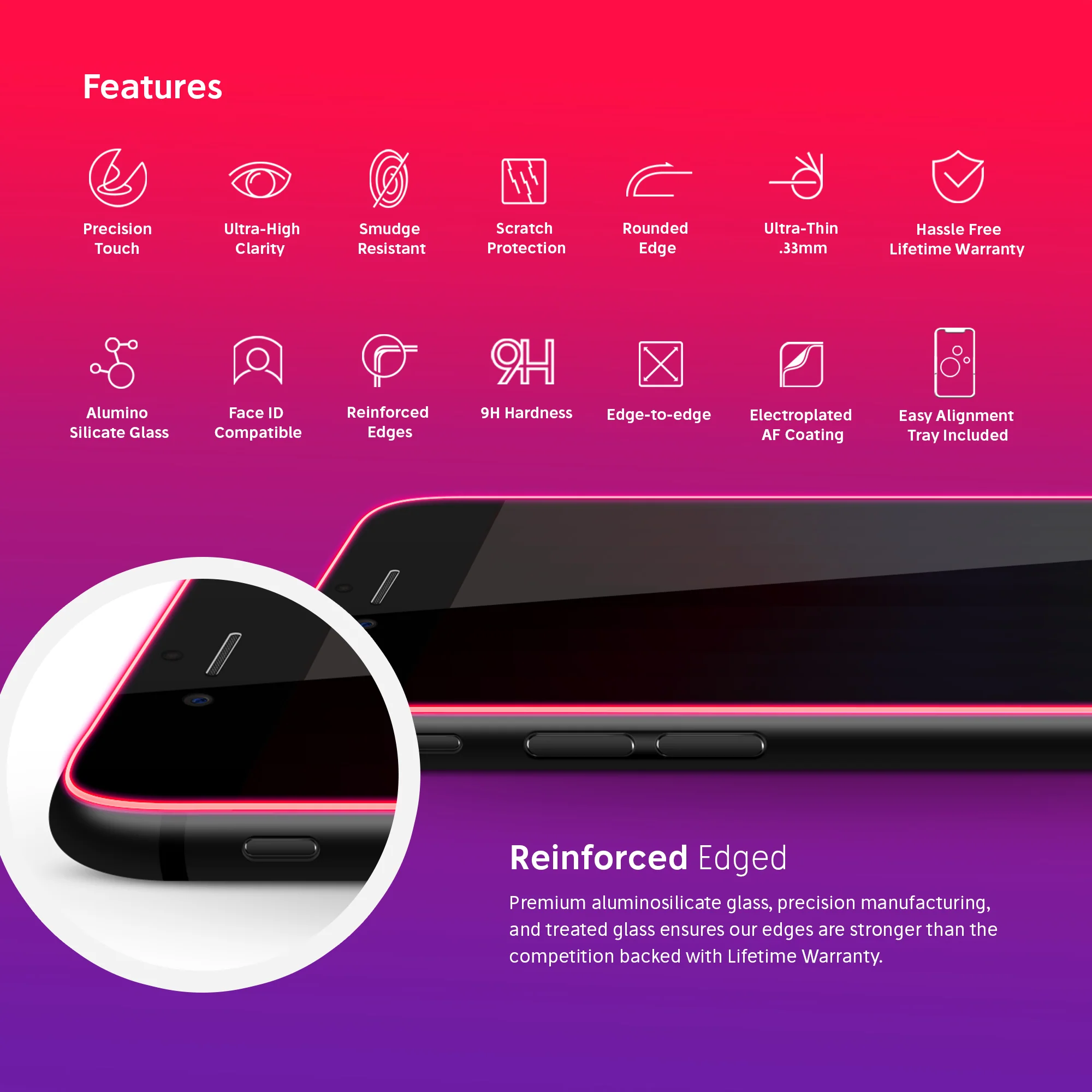 NanoArmour (2022) for iPhone SE Privacy Best Screen Protector Edge-to-Edge - Image 3