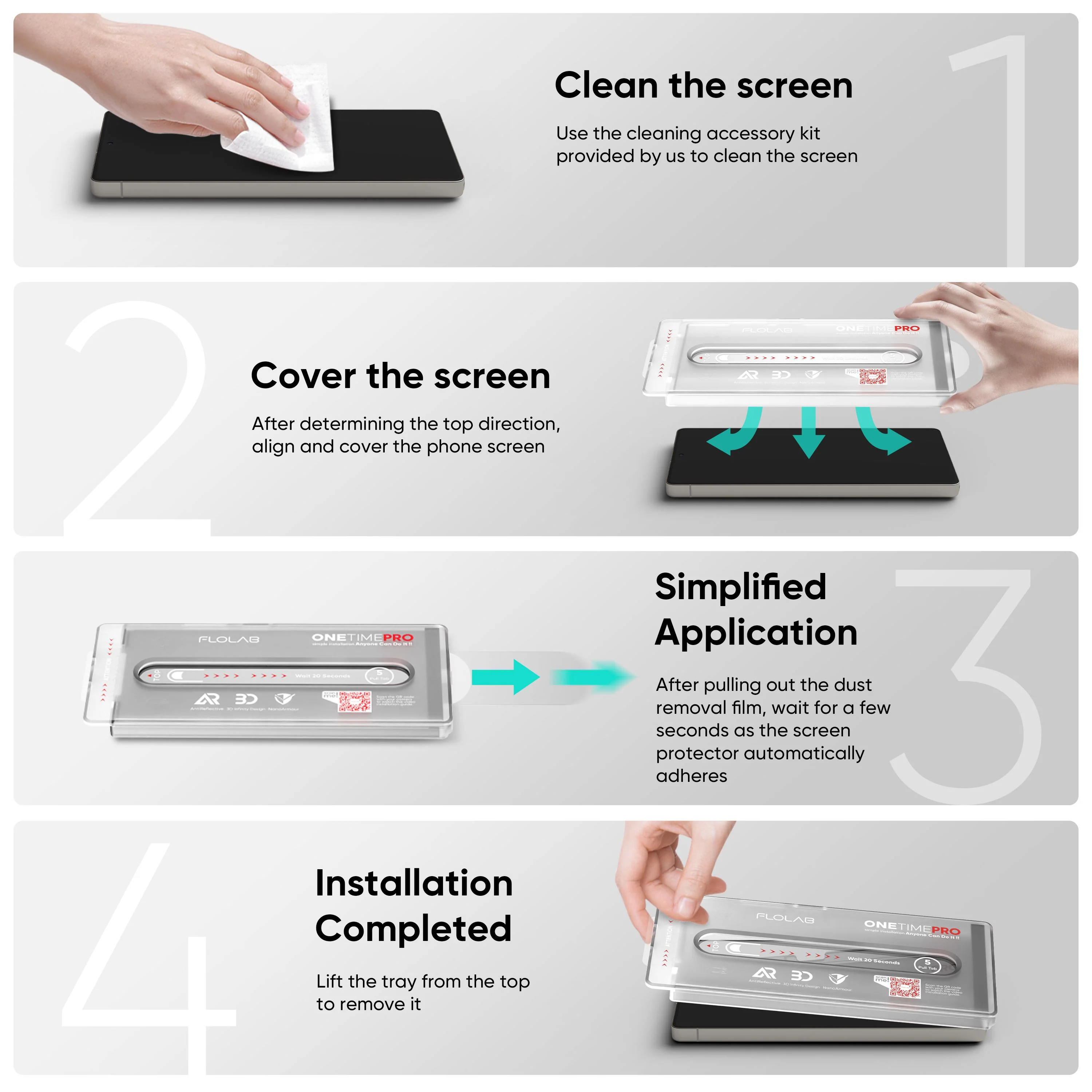 FLOLAB ONETIME PRO Anti Reflective Screen Protector – Samsung Galaxy S25 Ultra - Image 7