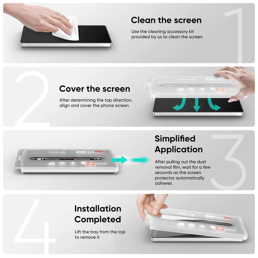 FLOLAB ONETIME PRO Anti-Reflective Screen Protector – Samsung Galaxy S26 Series - Image 7